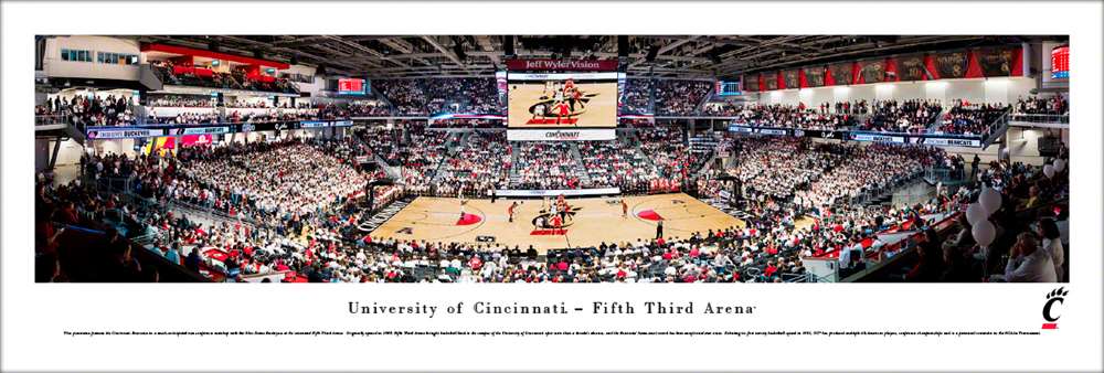 Cincinnati Bearcats Basketball Panoramic Poster - Fifth Third Arena  Unframed