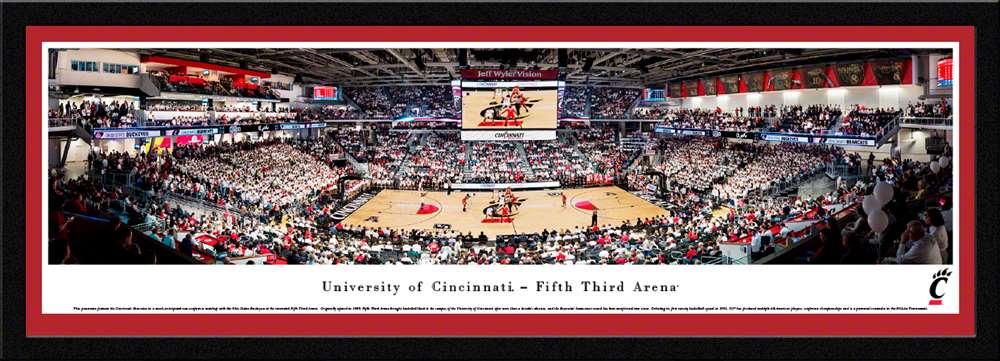 Cincinnati Bearcats Basketball Panoramic Poster - Fifth Third Arena  Select Frame