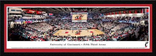 Cincinnati Bearcats Basketball Panoramic Poster - Fifth Third Arena  Select Frame