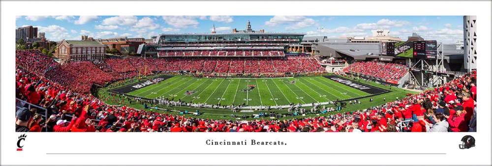 Cincinnati Bearcats Football Panoramic Picture - Nippert Stadium Fan Cave Decor  Unframed
