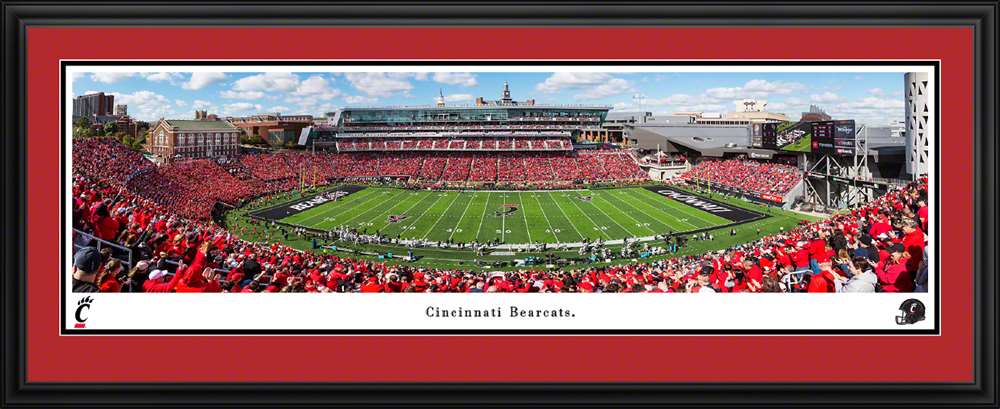 Cincinnati Bearcats Football Panoramic Picture - Nippert Stadium Fan Cave Decor  Deluxe Frame