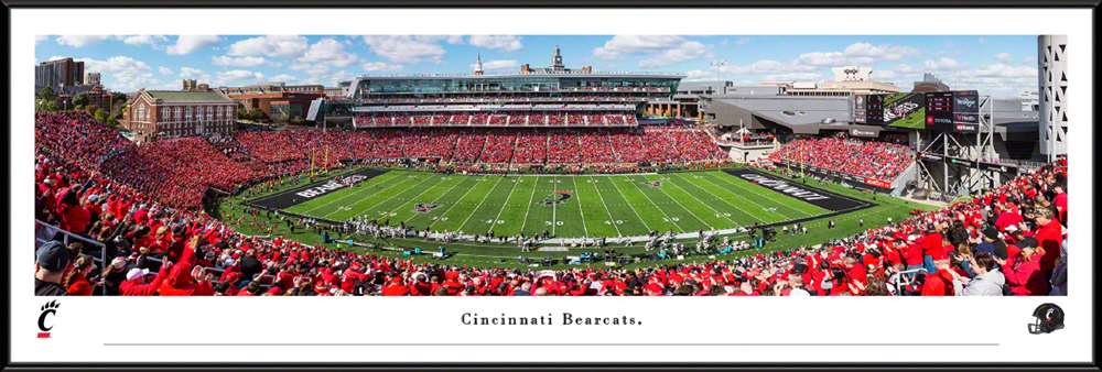 Cincinnati Bearcats Football Panoramic Picture - Nippert Stadium Fan Cave Decor  Standard Frame