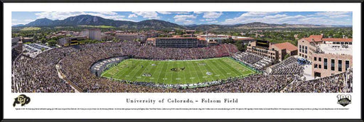 Colorado Buffaloes - 100th Season at Folsom Field Panoramic Picture - Football Wall Decor  Standard Frame