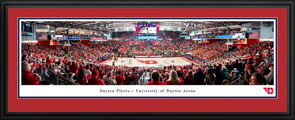 Dayton Flyers Basketball Panoramic Poster - UD Arena Picture  Deluxe Frame