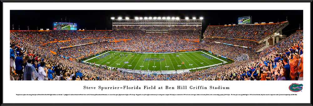 Florida Gators Football Panorama - Steve Spurrier-Florida Field at Ben Hill Griffin Stadium Panoramic Picture  Standard Frame