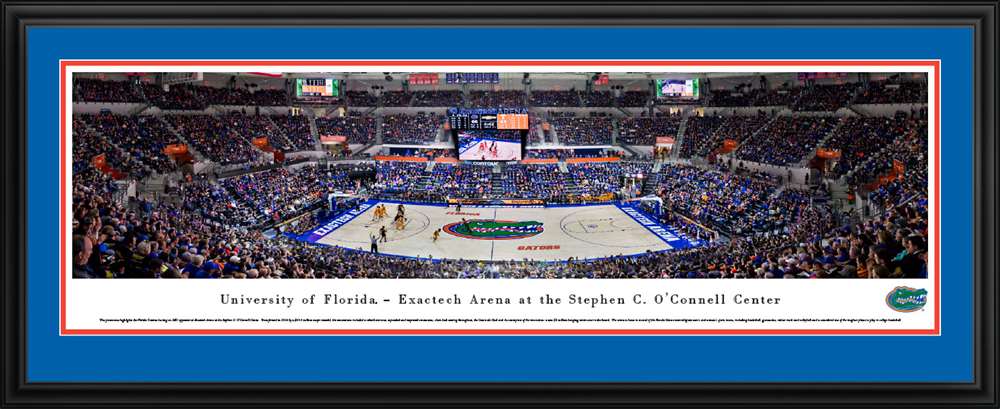 Florida Gators Panoramic Picture - O'Connell Center  Deluxe Frame