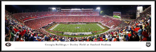 Georgia Bulldogs Football Panoramic Poster - Sanford Stadium Picture  Standard Frame