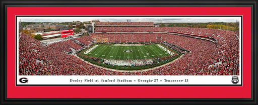 Georgia Bulldogs Football Panoramic Picture - Sanford Stadium Fan Cave Decor  Deluxe Frame
