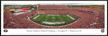 Georgia Bulldogs Football Panoramic Picture - Sanford Stadium Fan Cave Decor  Standard Frame