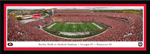 Georgia Bulldogs Football Panoramic Picture - Sanford Stadium Fan Cave Decor  Select Frame