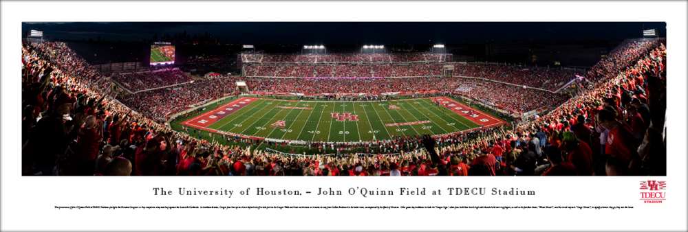 Houston Cougars Panoramic Picture - TDECU Stadium Panorama  Unframed