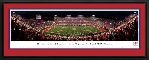 Houston Cougars Panoramic Picture - TDECU Stadium Panorama  Deluxe Frame