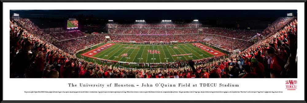 Houston Cougars Panoramic Picture - TDECU Stadium Panorama  Standard Frame