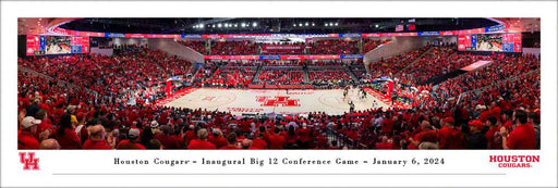 Houston Cougars Men's Basketball Panoramic Picture - Fertitta Center Fan Cave Decor  Unframed