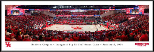 Houston Cougars Men's Basketball Panoramic Picture - Fertitta Center Fan Cave Decor  Standard Frame