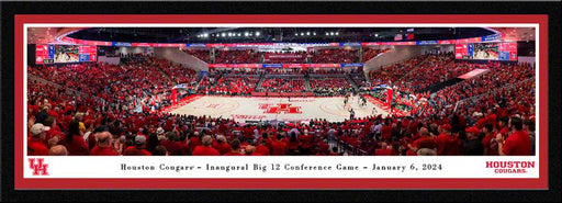 Houston Cougars Men's Basketball Panoramic Picture - Fertitta Center Fan Cave Decor  Select Frame