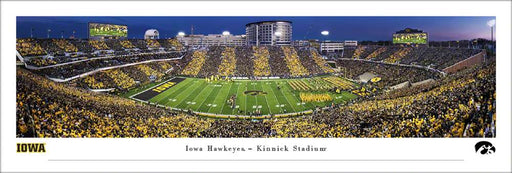 Iowa Hawkeyes Football Panoramic Print - Kinnick Stadium Sunset Poster  Unframed