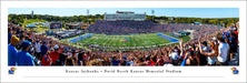 Kansas Jayhawks Touchdown Football Fan Cave Decor - David Booth Kansas Memorial Stadium Panoramic Picture  Unframed