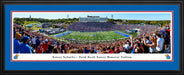 Kansas Jayhawks Touchdown Football Fan Cave Decor - David Booth Kansas Memorial Stadium Panoramic Picture  Deluxe Frame
