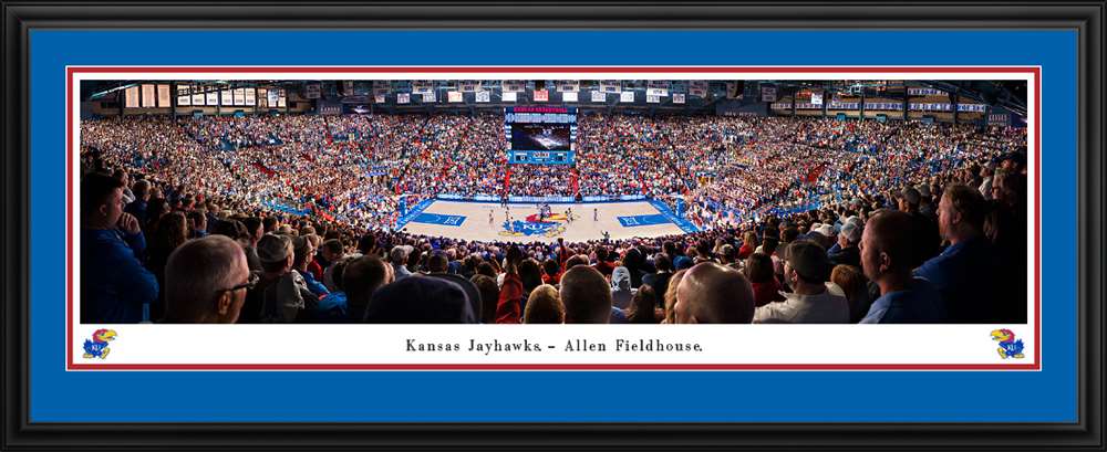 Kansas Jayhawks - Allen Fieldhouse Panorama Print - Deluxe Frame