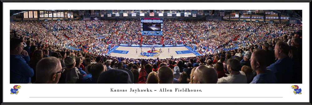 Kansas Jayhawks - Allen Fieldhouse Panorama Print - Standard Frame