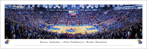 Kansas Jayhawks Basketball Panoramic Picture - Allen Fieldhouse Fan Cave Decor  Unframed