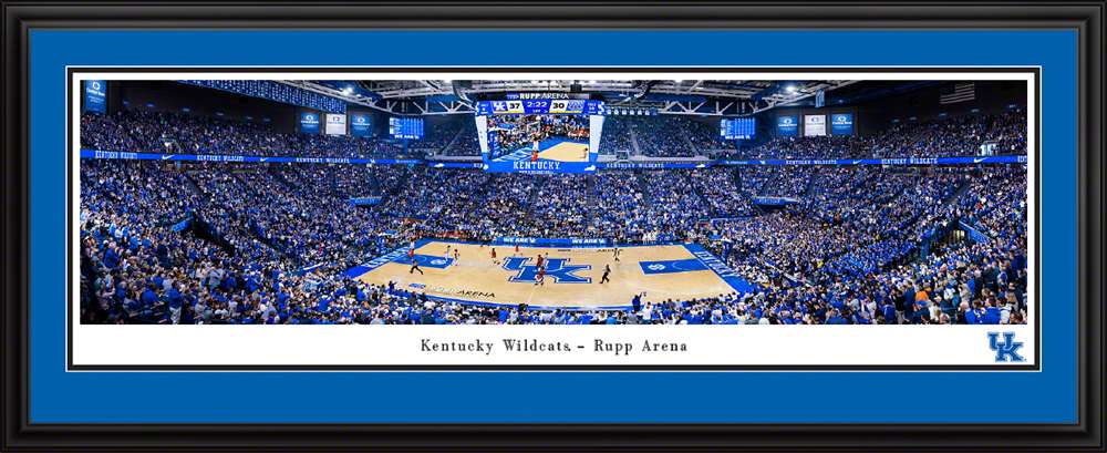 Kentucky Wildcats Basketball Panoramic Poster - Rupp Arena Fan Cave Decor  Deluxe Frame