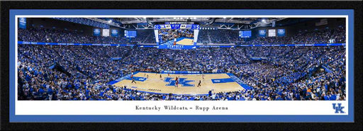 Kentucky Wildcats Basketball Panoramic Poster - Rupp Arena Fan Cave Decor  Select Frame