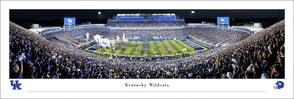 Kentucky Wildcats Football Panoramic Picture - Kroger Field Fan Cave Decor  Unframed