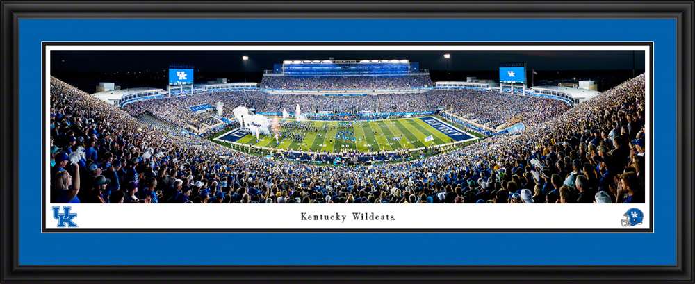 Kentucky Wildcats Football Panoramic Picture - Kroger Field Fan Cave Decor  Deluxe Frame