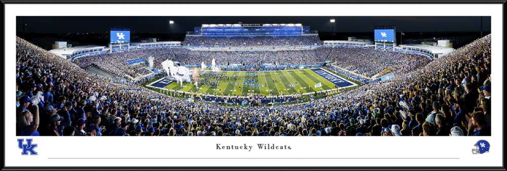 Kentucky Wildcats Football Panoramic Picture - Kroger Field Fan Cave Decor  Standard Frame