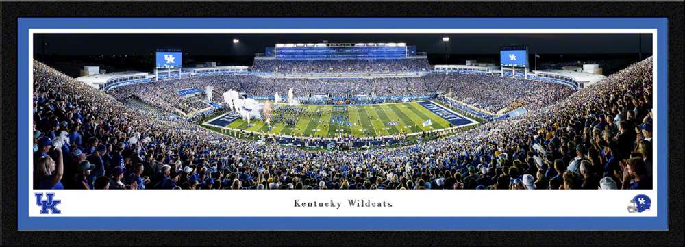 Kentucky Wildcats Football Panoramic Picture - Kroger Field Fan Cave Decor  Select Frame
