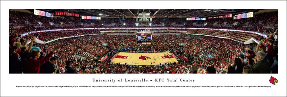 Louisville Cardinals Basketball Panorama - KFC Yum! Center Panoramic Picture  Unframed