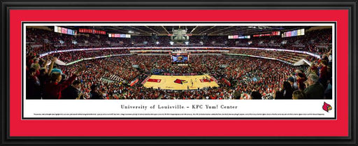 Louisville Cardinals Basketball Panorama - KFC Yum! Center Panoramic Picture  Deluxe Frame