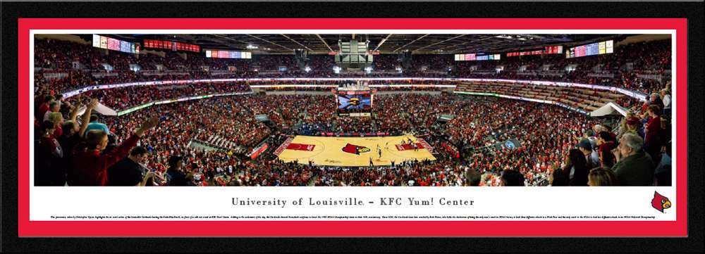 Louisville Cardinals Basketball Panorama - KFC Yum! Center Panoramic Picture  Select Frame