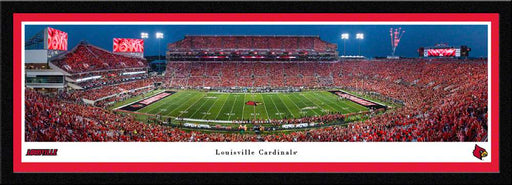 Louisville Cardinals Football Panoramic Picture - Cardinal Stadium Fan Cave Decor  Select Frame