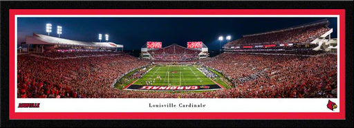 Louisville Cardinals Football Fan Cave Decor - Cardinal Stadium Panoramic Picture  Select Frame