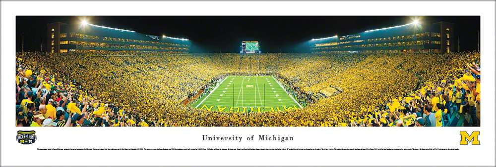 Michigan Wolverines Panoramic Picture - Michigan Stadium Big House Picture  Unframed