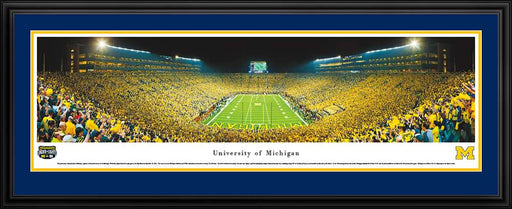 Michigan Wolverines Panoramic Picture - Michigan Stadium Big House Picture  Deluxe Frame