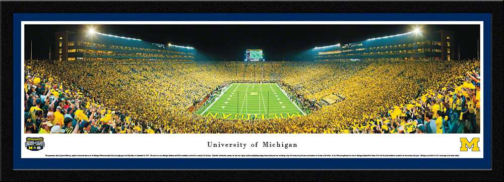 Michigan Wolverines Panoramic Picture - Michigan Stadium Big House Picture  Select Frame