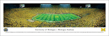 Michigan Wolverines Football Panoramic - Under the Lights  Unframed