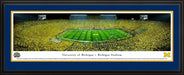 Michigan Wolverines Football Panoramic - Under the Lights  Deluxe Frame