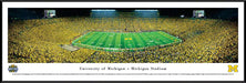 Michigan Wolverines Football Panoramic - Under the Lights  Standard Frame