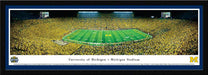Michigan Wolverines Football Panoramic - Under the Lights  Select Frame