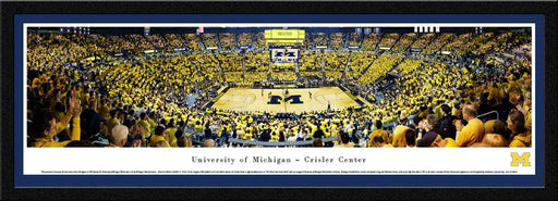 Michigan Wolverines Basketball Panoramic Poster - Crisler Center  Select Frame
