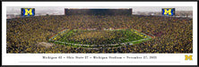 Michigan Wolverines Football Panoramic Picture - Michigan Stadium Big House Fan Cave Decor  Standard Frame