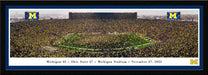 Michigan Wolverines Football Panoramic Picture - Michigan Stadium Big House Fan Cave Decor  Select Frame
