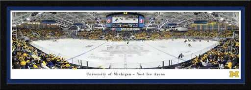 Michigan Wolverines Hockey Panoramic Picture - Yost Ice Arena Fan Cave Decor  Select Frame