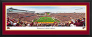 Minnesota Golden Gophers End Zone Football Panorama - Huntington Bank Stadium Fan Cave Decor  Deluxe Frame