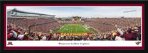 Minnesota Golden Gophers End Zone Football Panorama - Huntington Bank Stadium Fan Cave Decor  Select Frame